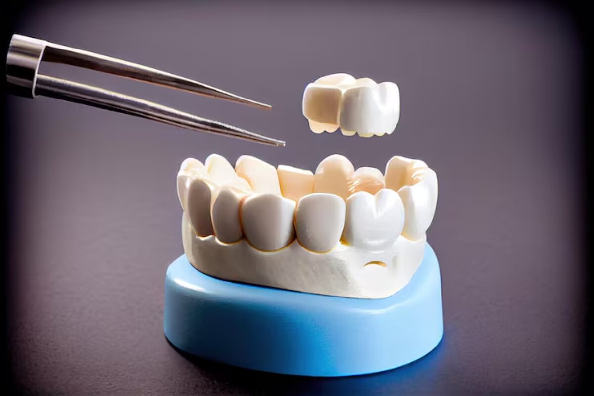 ceramic dental crown placement